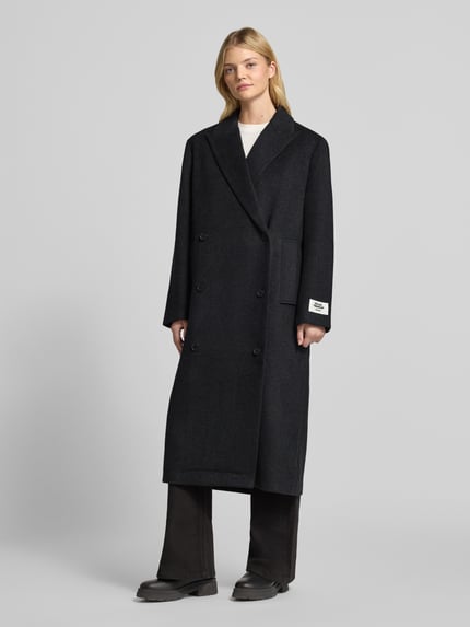 Karo Kauer Oversized Mantel aus Woll-Mix Hellgrau 4