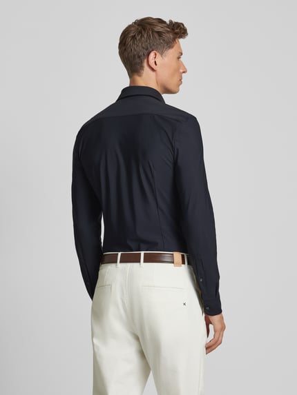 Jake*s Super Slim fit zakelijk hemd met knoopsluiting Zwart - 5