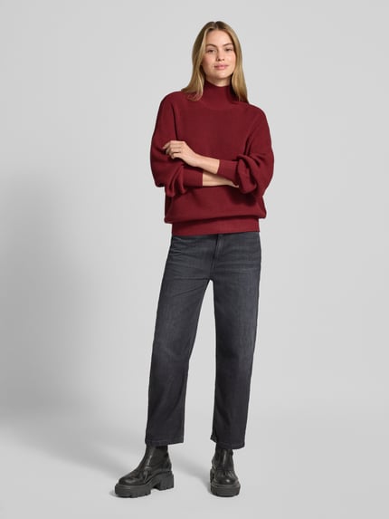 MSCH Copenhagen Strickpullover aus Viskose-Mix Modell 'Magnea' Dunkelrot 1