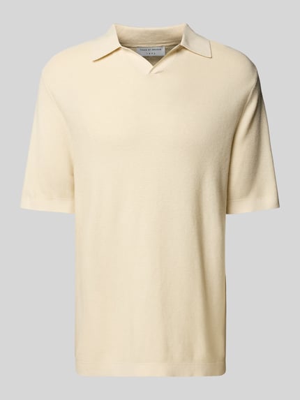 Tiger of Sweden Relaxed fit poloshirt met V-hals, model 'Eoin' Ecru - 2