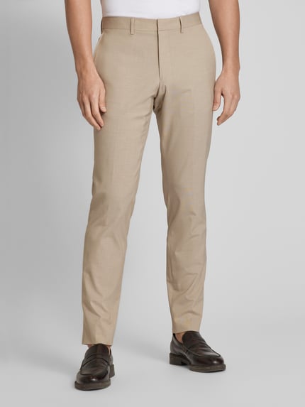 s.Oliver BLACK LABEL Slim fit pantalon met viscose Beige - 4