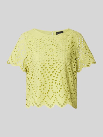 s.Oliver BLACK LABEL Boxy fit blouseshirt van puur katoen Lichtgroen - 2