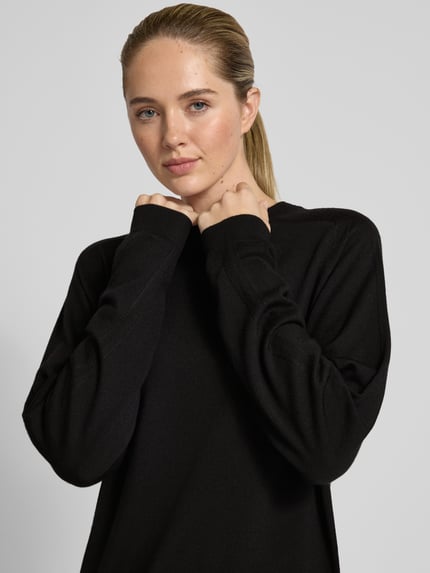 DRYKORN Sukienka midi z czystej żywej wełny model 'Rimone' Czarny 3