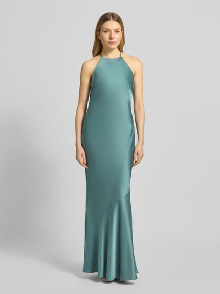 Jake*s Cocktail avondjurk met rugdecolleté Rietgroen gemêleerd - 4