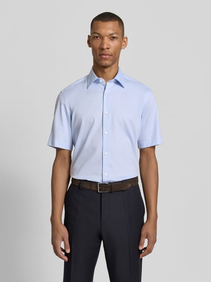 BOSS Regular Fit Businesshemd aus Baumwoll-Mix Modell 'H-JOE-K-SH-C1-262' Bleu 4