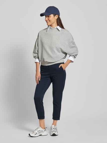 VERO MODA Loose Fit Stoffhose mit angedeutetem Eingriff Modell 'MAYA' Marine 1