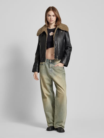 NOISY MAY® Cropped T-Shirt mit Cut Out Modell 'STINE' Black 1