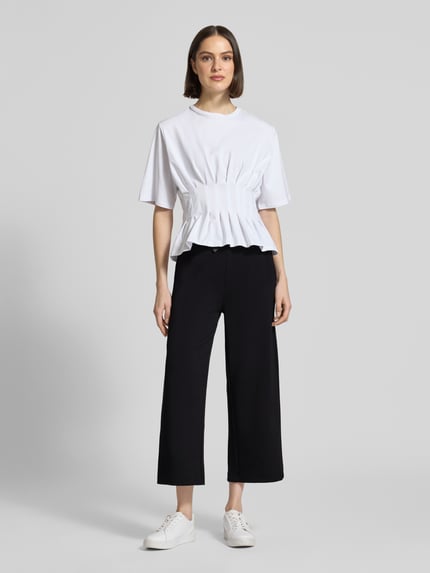 Soyaconcept wide fit sweatpants in verkorte pasvorm model 'Banu' Zwart - 1