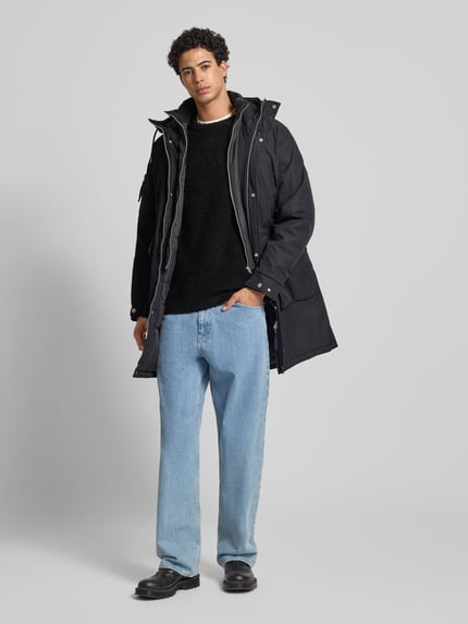 JACK & JONES Regular fit gebreide pullover met wol model 'MEADOWS' Zwart - 1