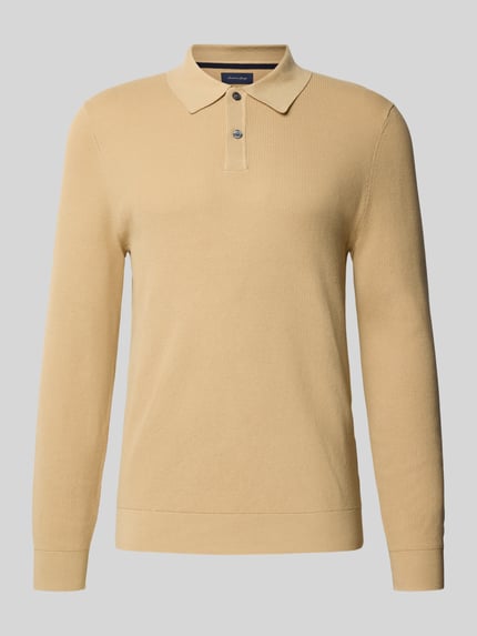 Christian Berg Men Koszulka polo o kroju slim fit z listwą guzikową Piaskowy 2