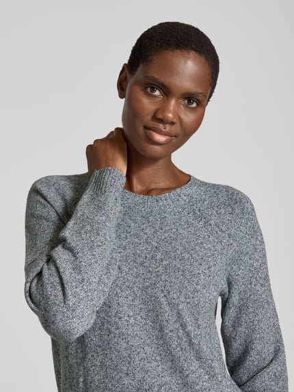 VERO MODA Pullover mit schimmernder Strickoptik Anthrazit 3