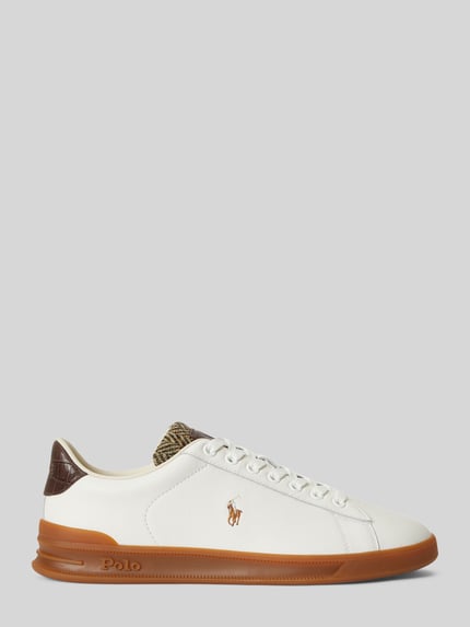 Polo Ralph Lauren Sneaker mit Kontrastsohle aus Rindsnappa Weiss 2