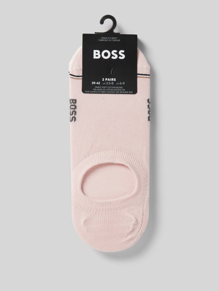 BOSS Sneakersokken met labeldetail in een set van 2 paar, model 'Iconic' Lichtroze - 3