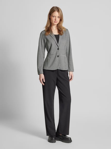 Tom Tailor Taillierter Blazer in Jacquard-Qualität mit 2-Knopf-Verschluss Black 1