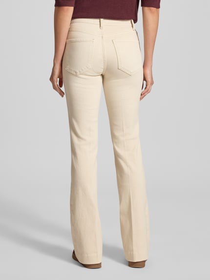 MANGO Slim Fit Jeans mit Ziernähten Modell 'Amelia' Offwhite 5