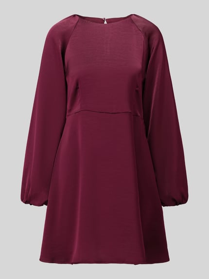 VERO MODA Minikleid mit Ballonärmeln Bordeaux Melange 2