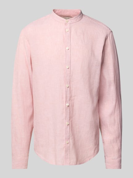 Casual Friday Koszula casualowa o kroju slim fit z lnu model ‘Anton’ Morelowy 2