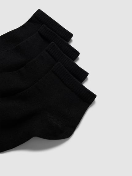 s.Oliver RED LABEL Socken mit Label-Detail im 4er-Pack Modell 'Quarter' Black 2