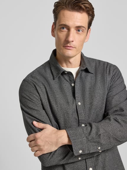 Selected Regular fit vrijetijdsoverhemd van puur katoen, model 'NOAH' Middengrijs - 3