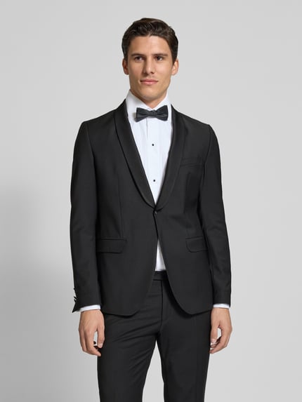 CG – CLUB of GENTS Marynarka smokingowa o kroju regular fit z szalowym kołnierzem model ‘Pharrel’ Czarny 4