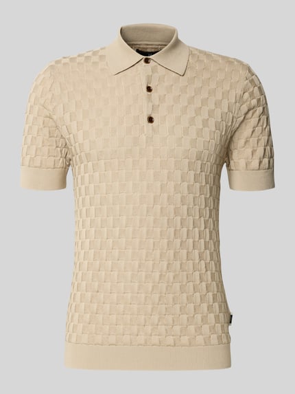 Productfoto, Slim Fit Poloshirt uit pure katoen model 'Heritage' van Matinique, polokraag, geribde boorden, zandkleur, zachte structuur