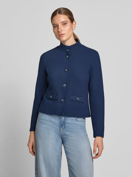 Betty Barclay Regular Fit Kurzblazer aus Baumwoll-Mix Blau 4