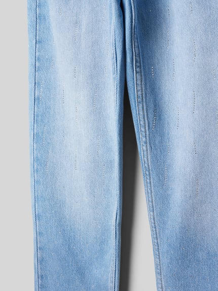 MANGO Tapered Fit Jeans im 5-Pocket-Design Blau 2
