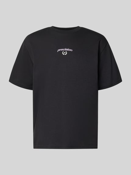 Produktfoto, Regular Fit T-Shirt aus Baumwoll-Mix Modell 'CASPIAN' von Only & Sons, efekt: jednolity kolor, nadruk z napisem, okrągły dekolt, krótki rękaw, mieszanka bawełny