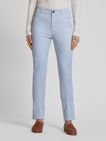 Christian Berg Woman Regular Fit Hose im 5-Pocket-Design Hellblau 4