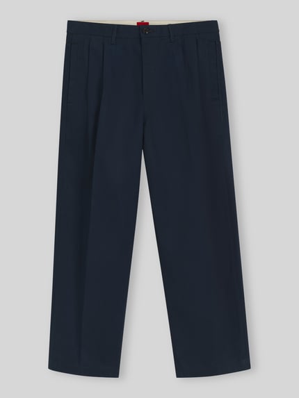 HUGO Baggy Fit Weite Hose aus reiner Baumwolle Modell 'HUGO 249' Jeansblau 2