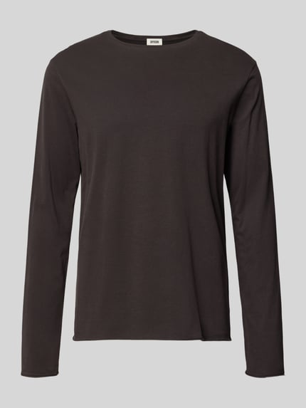 Produktfoto, Regular Fit Longsleeve uit zuivere katoen model 'Kendrick' van Drykorn, heren longsleeve, ronde hals, zwart, maat M ruglengte 70 cm