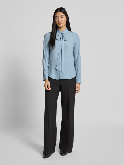 MAX&Co. Regular Fit Hemdbluse mit Seidenanteil Modell 'ATENEO' Bleu 1