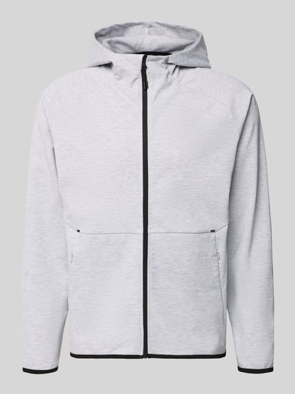Regular fit sweatjack met capuchon model 'Base' Shop The Look MANNEQUINE