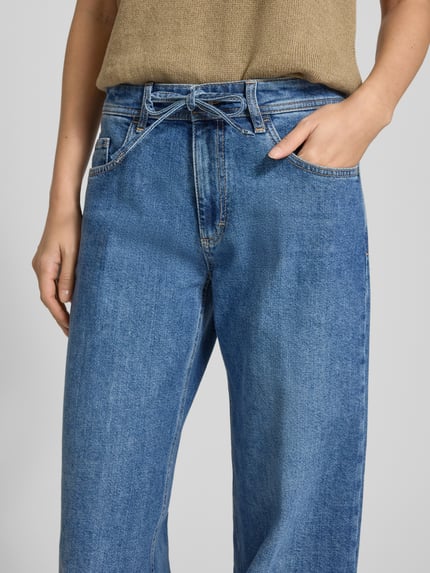 Brax Wide Fit Jeans mit Bindegürtel Modell 'MORGAN' Blau 3