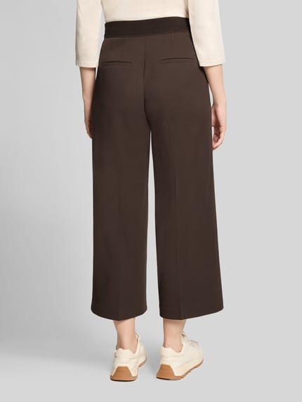 Betty Barclay Regular Fit Weite Hose mit Bügelfalten Modell 'LT JULI' Dunkelbraun 5