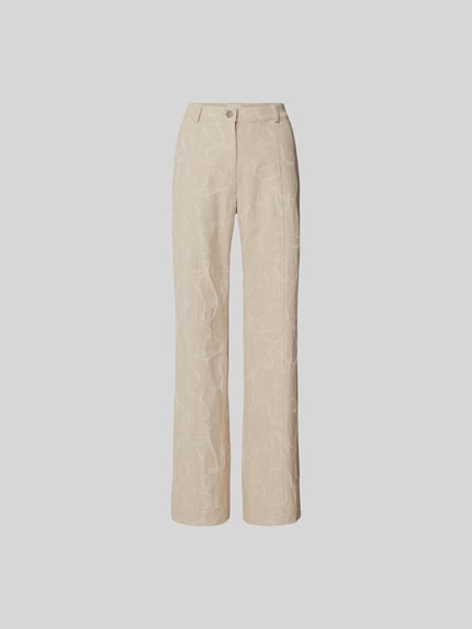 Lala Berlin Regular Fit Jeans mit Allover-Muster Beige 2