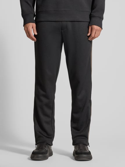 HUGO Relaxed Fit Sweatpants mit Reißverschluss-Detail Modell 'DOLOS' Black 4