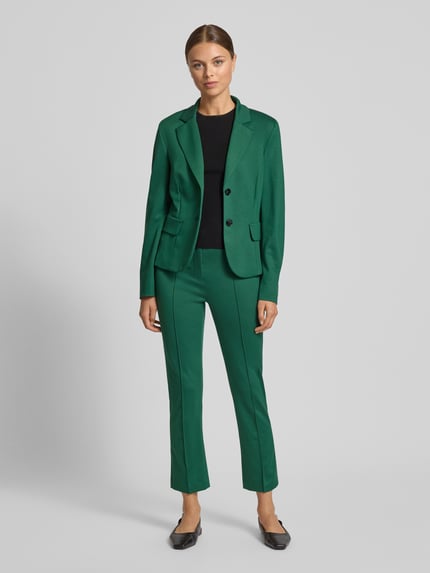 Marc Cain Slim fit broek van viscosemix Donkergroen - 1