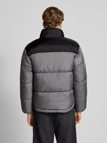 REVIEW Gewatteerd jack met labelprint Donkergrijs - 5
