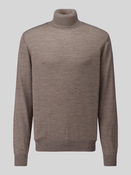 Jake*s Studio Men Regular Fit Rollkragenpullover aus reiner Wolle Mittelbraun 2