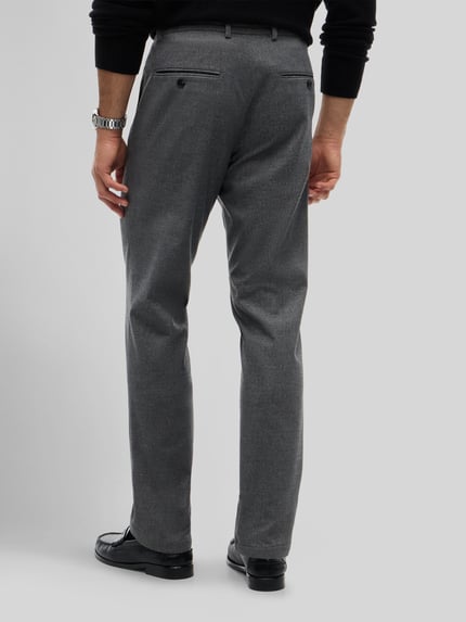 Tommy Hilfiger Slim Fit Gerade Hose aus Baumwoll-Mix mit Viskose-Anteil Modell 'DENTON' Hellgrau 5