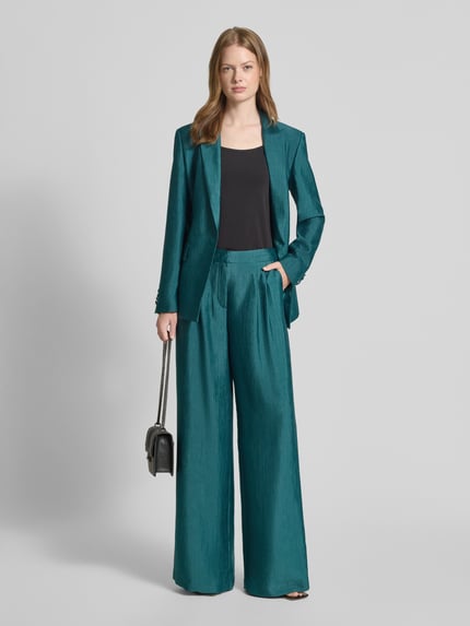 Christian Berg Cocktail Stoffhose mit Gesäßtasche Dunkelgruen Melange 1