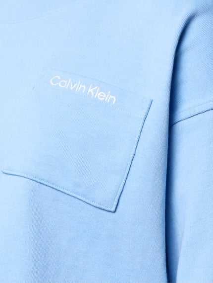 Calvin Klein Underwear Góra od piżamy krótka z wyhaftowanym logo Jasnoniebieski 2