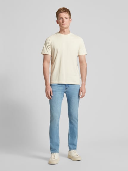 BOSS Orange Slim fit jeans met labeldetail, model 'DELAWARE' Jeansblauw - 1