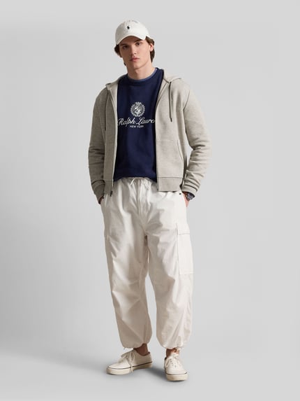 Polo Ralph Lauren Regular Fit Sweatjacke aus Baumwoll-Mix Dunkelgrau Melange 1
