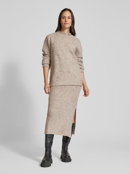 Moves Strickpullover mit Woll-Anteil Modell 'Bestina' Beige 1