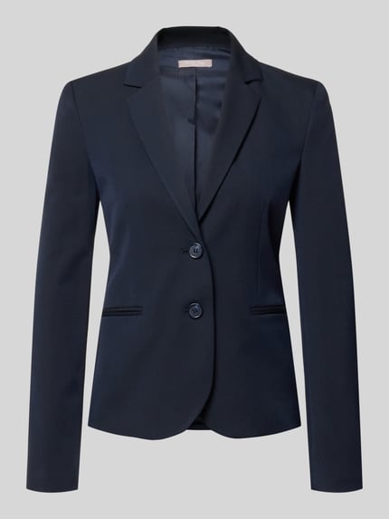 Produktfoto, Blazer mit Leistentaschen und Reverskragen von Christian Berg Woman Selection im Material-Mix mit Viskose-Anteil, dunkelblau