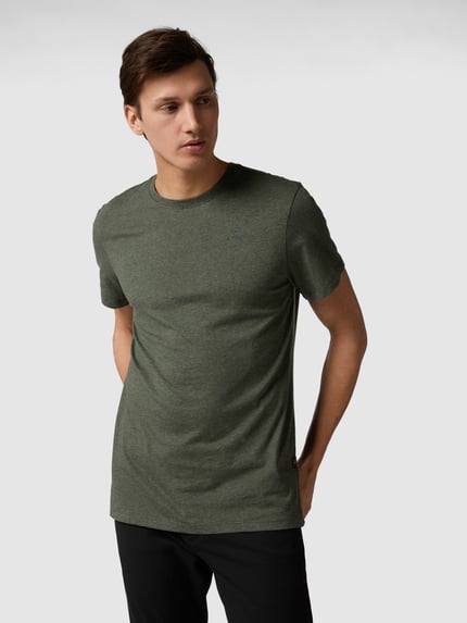 G-Star RAW Regular fit t-shirt van puur katoen Olijfgroen gemêleerd - 4