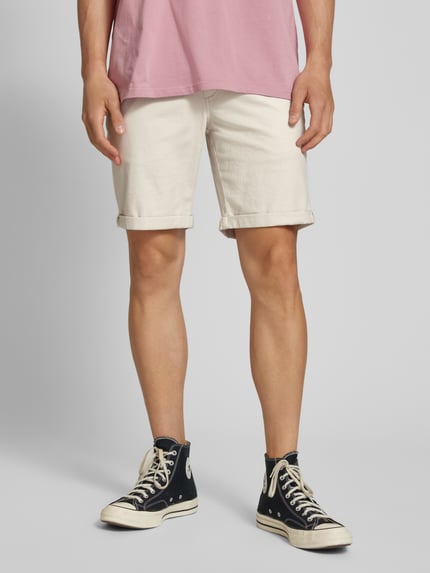 JACK & JONES Regular Fit Shorts mit Strukturmuster Modell 'FURY' Hellgrau 4
