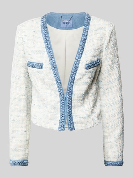 GUESS Blazer mit Strukturmuster Hellblau 1
